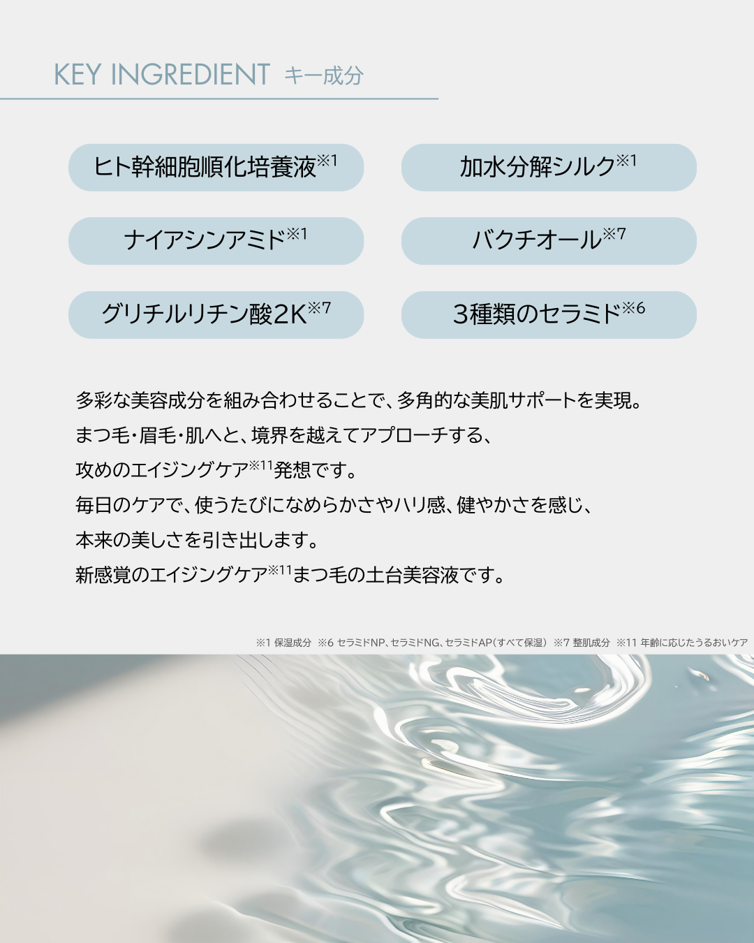 【新発想のまつ毛の土台美容液】洗顔後2プッシュのお手軽目元ケア